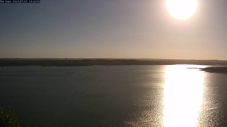 Lake Travis webcam, July 15, 2015 6:25 PM CT