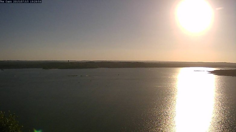 Lake Travis webcam, July 15, 2015 6:35 PM CT