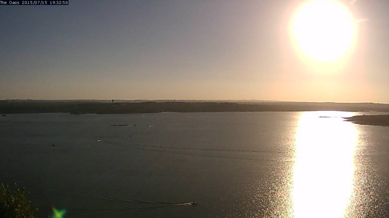 Lake Travis webcam, July 15, 2015 6:40 PM CT