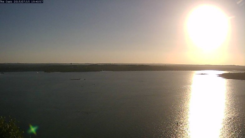 Lake Travis webcam, July 15, 2015 6:50 PM CT