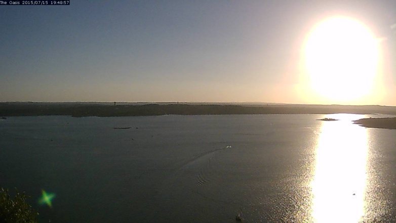 Lake Travis webcam, July 15, 2015 6:55 PM CT