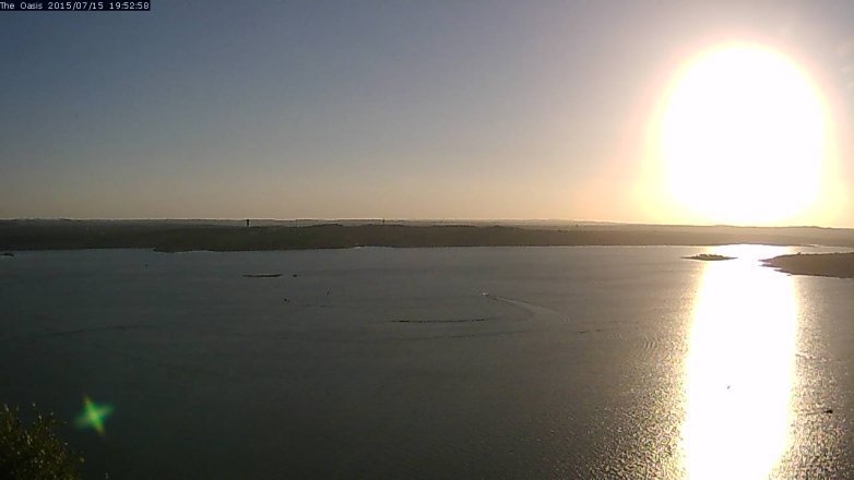 Lake Travis webcam, July 15, 2015 7:00 PM CT
