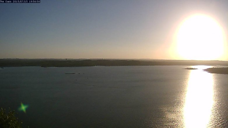Lake Travis webcam, July 15, 2015 7:05 PM CT