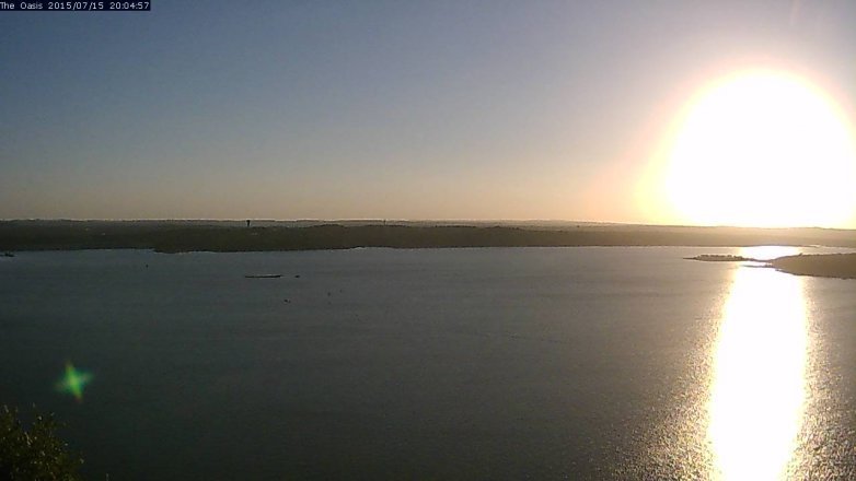 Lake Travis webcam, July 15, 2015 7:10 PM CT
