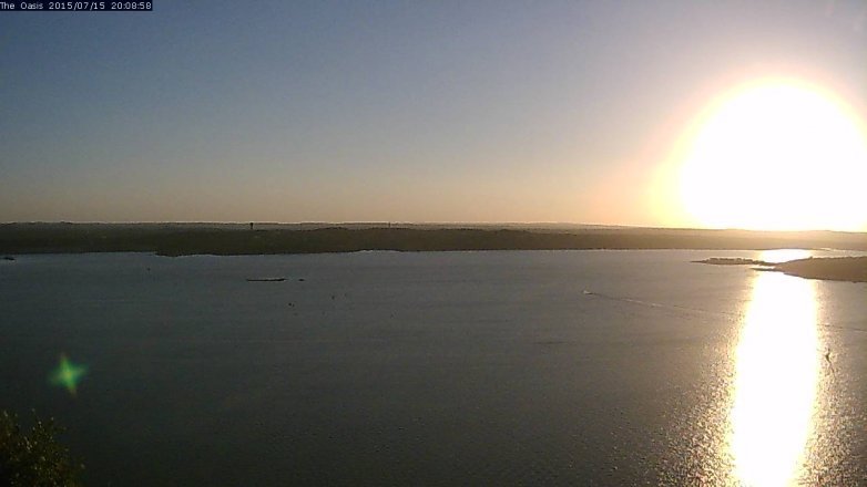 Lake Travis webcam, July 15, 2015 7:15 PM CT
