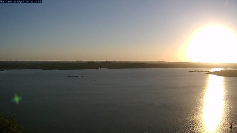 Lake Travis webcam, July 15, 2015 7:20 PM CT