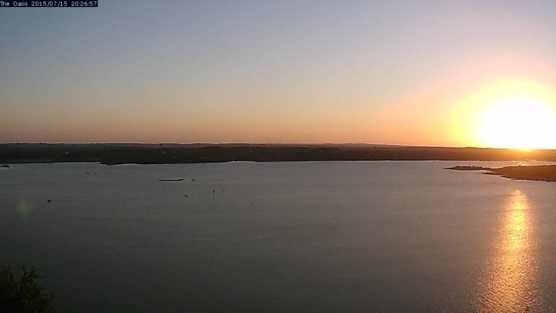 Lake Travis webcam, July 15, 2015 7:35 PM CT