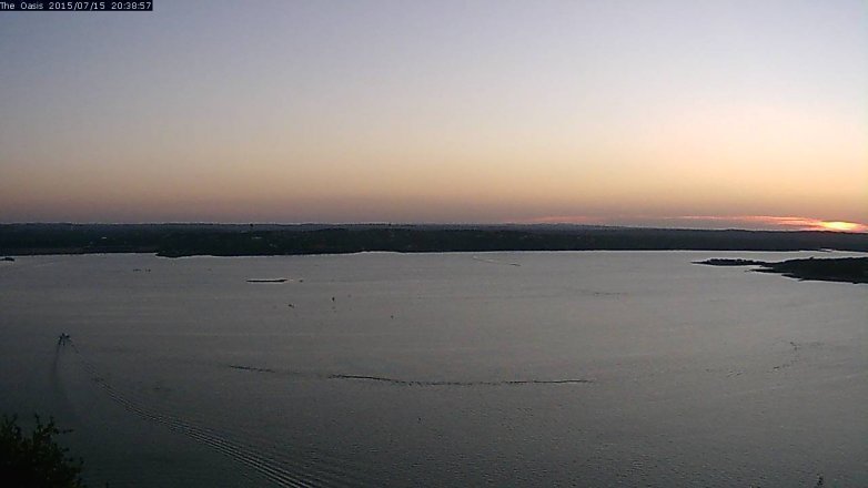 Lake Travis webcam, July 15, 2015 7:45 PM CT