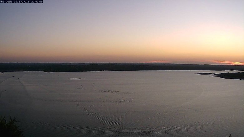Lake Travis webcam, July 15, 2015 7:50 PM CT
