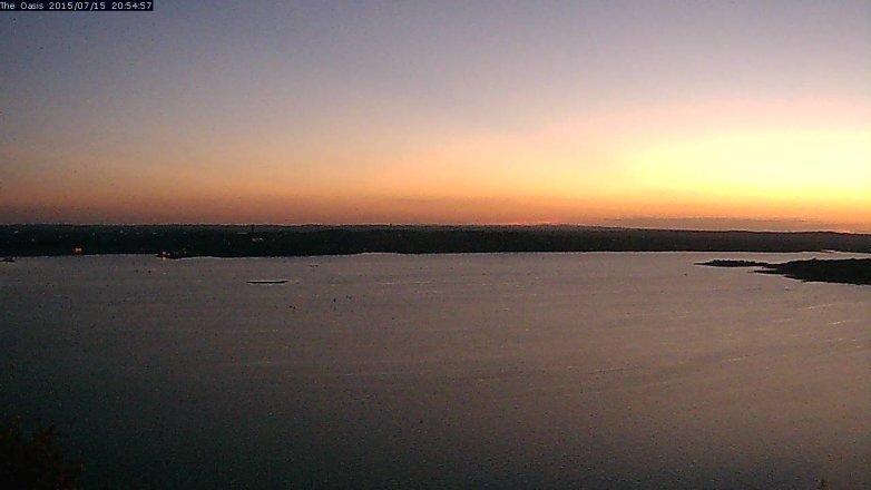 Lake Travis webcam, July 15, 2015 8:00 PM CT