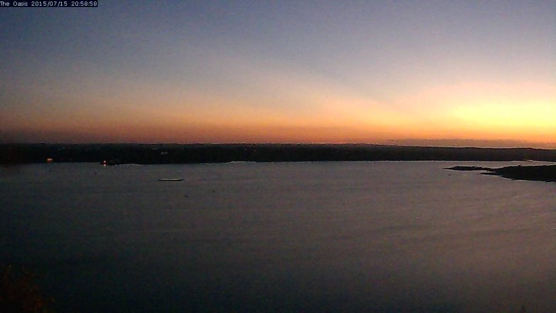 Lake Travis webcam, July 15, 2015 8:05 PM CT