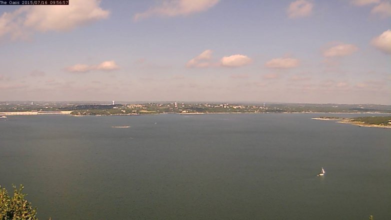 Lake Travis webcam, July 16, 2015 9:05 AM CT