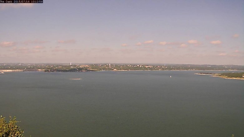 Lake Travis webcam, July 16, 2015 9:20 AM CT