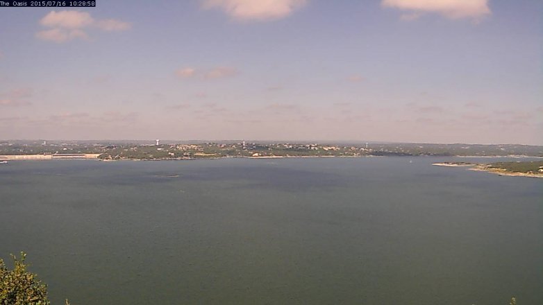 Lake Travis webcam, July 16, 2015 9:35 AM CT