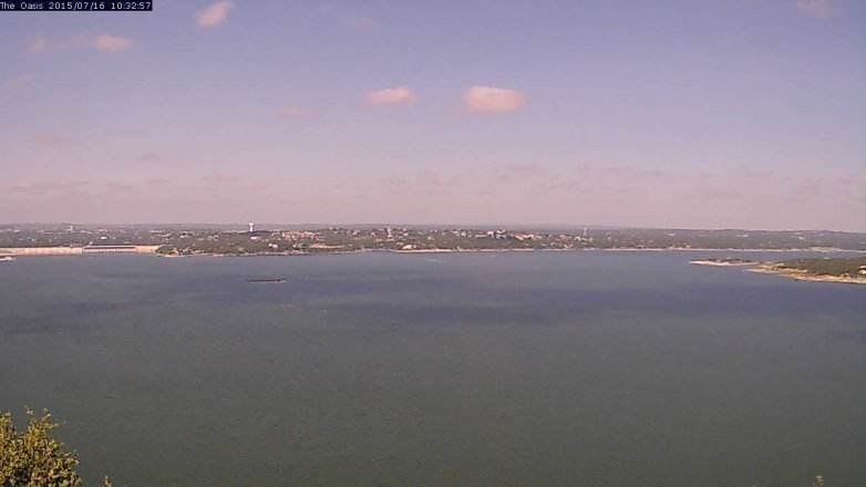 Lake Travis webcam, July 16, 2015 9:40 AM CT