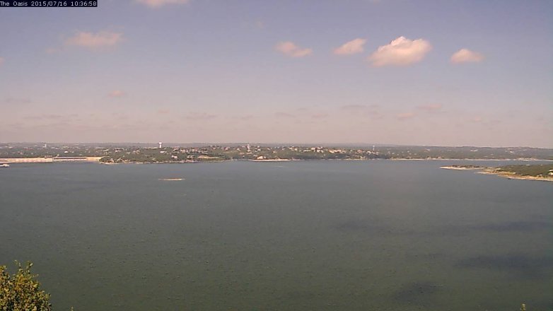 Lake Travis webcam, July 16, 2015 9:45 AM CT