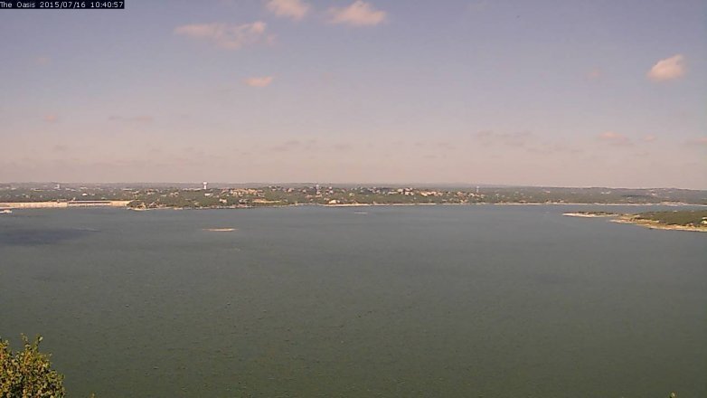 Lake Travis webcam, July 16, 2015 9:50 AM CT