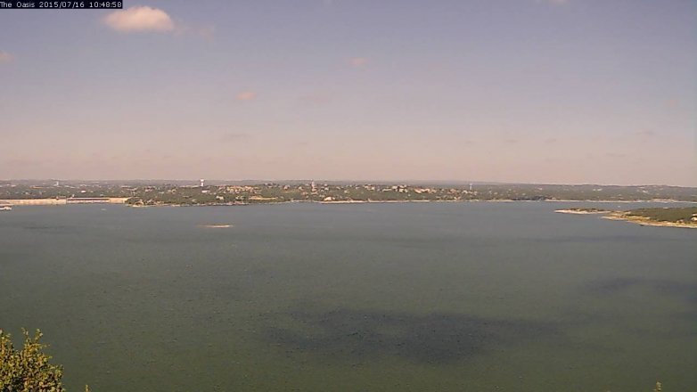 Lake Travis webcam, July 16, 2015 9:55 AM CT