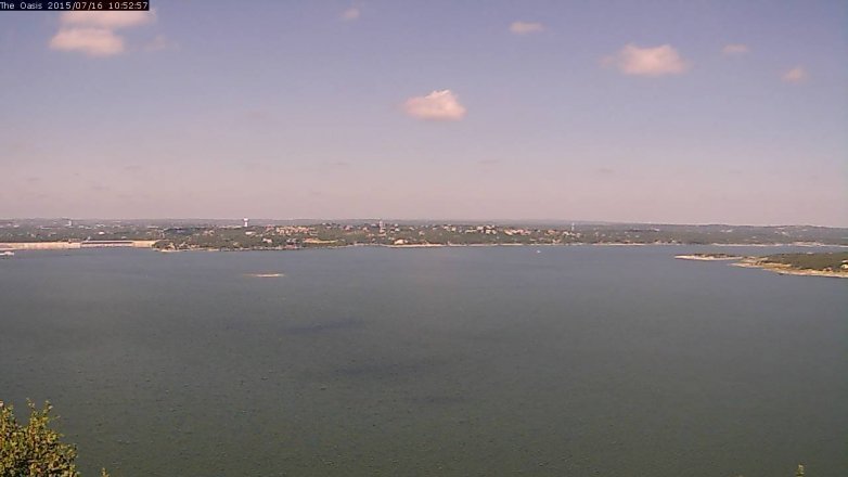 Lake Travis webcam, July 16, 2015 10:00 AM CT