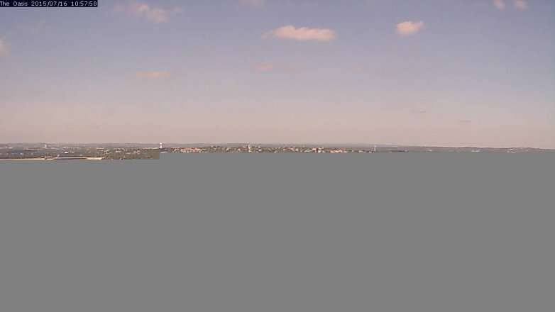 Lake Travis webcam, July 16, 2015 10:05 AM CT