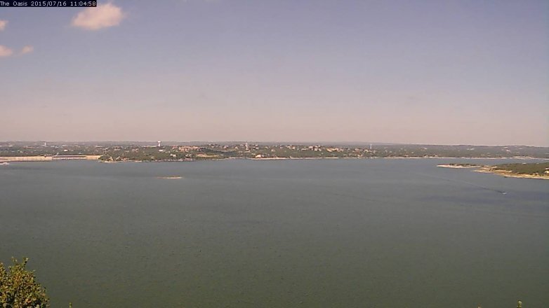 Lake Travis webcam, July 16, 2015 10:10 AM CT