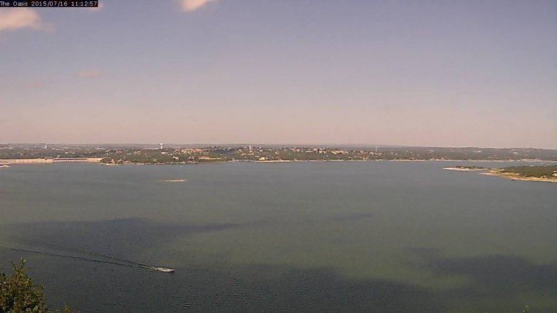 Lake Travis webcam, July 16, 2015 10:20 AM CT