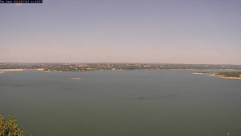 Lake Travis webcam, July 16, 2015 10:25 AM CT