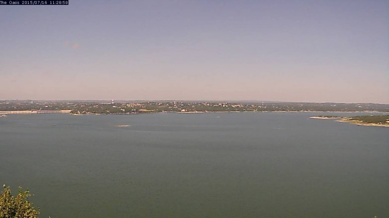 Lake Travis webcam, July 16, 2015 10:35 AM CT