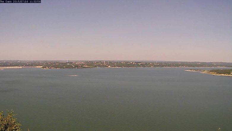 Lake Travis webcam, July 16, 2015 10:40 AM CT