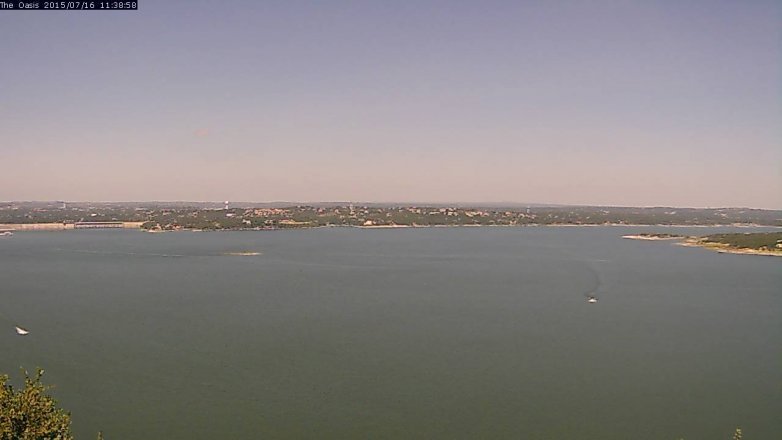 Lake Travis webcam, July 16, 2015 10:45 AM CT