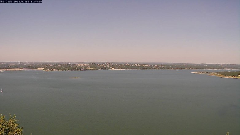 Lake Travis webcam, July 16, 2015 10:50 AM CT