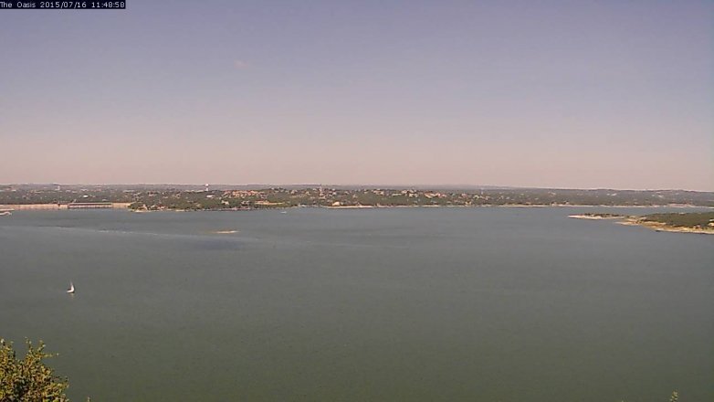 Lake Travis webcam, July 16, 2015 10:55 AM CT