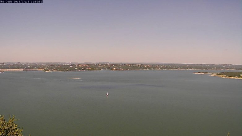 Lake Travis webcam, July 16, 2015 11:00 AM CT