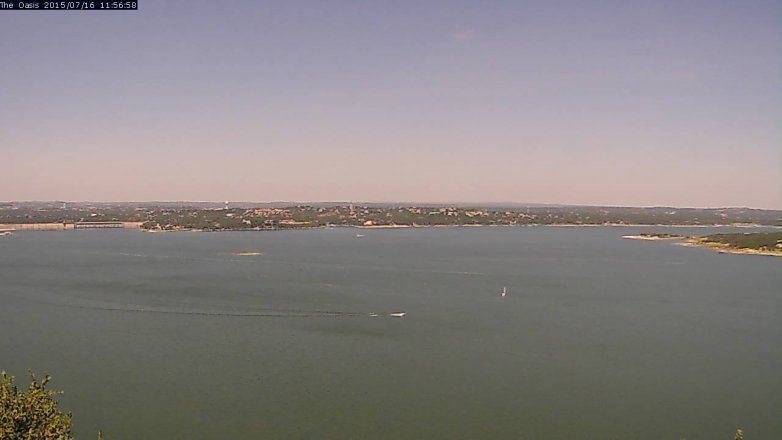 Lake Travis webcam, July 16, 2015 11:05 AM CT