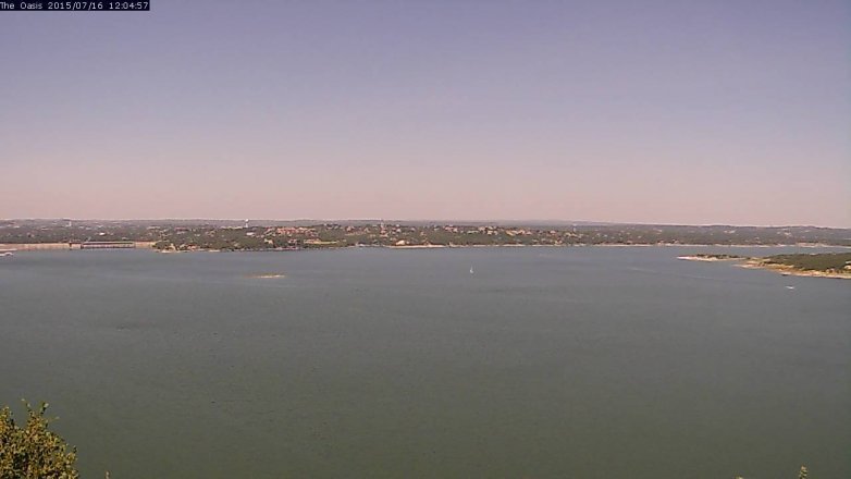 Lake Travis webcam, July 16, 2015 11:10 AM CT