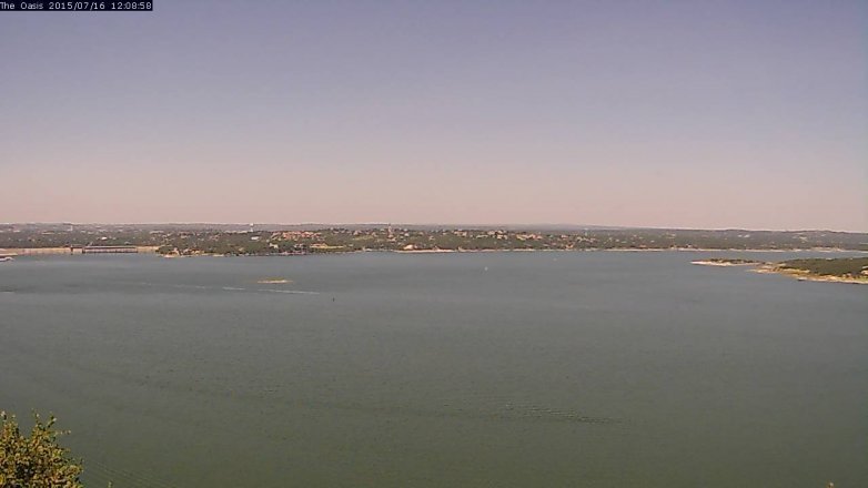 Lake Travis webcam, July 16, 2015 11:15 AM CT