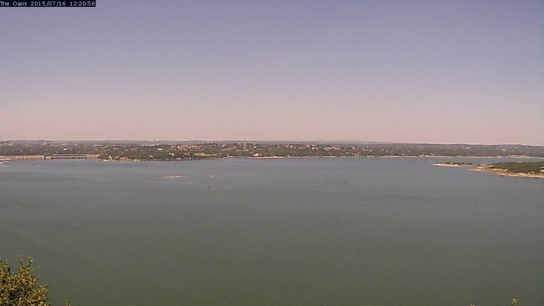 Lake Travis webcam, July 16, 2015 11:25 AM CT