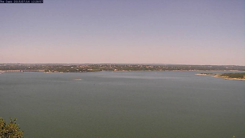 Lake Travis webcam, July 16, 2015 11:35 AM CT