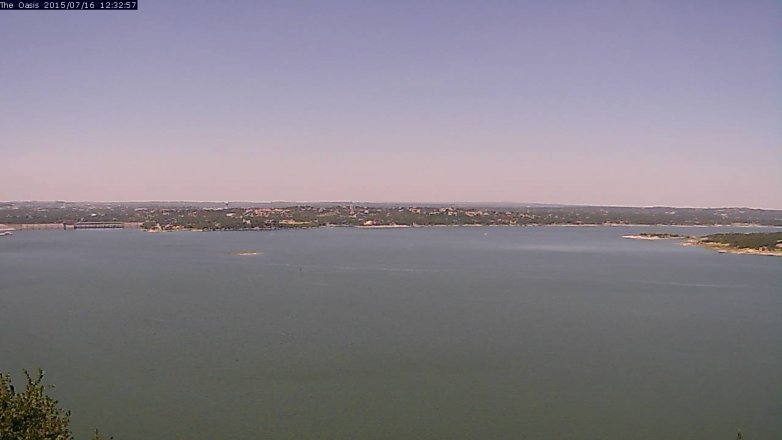 Lake Travis webcam, July 16, 2015 11:40 AM CT