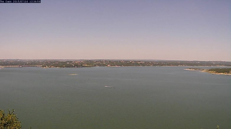 Lake Travis webcam, July 16, 2015 11:45 AM CT