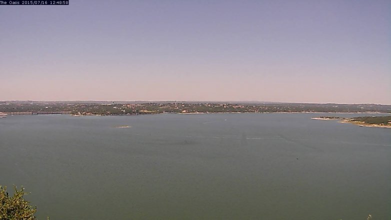 Lake Travis webcam, July 16, 2015 11:55 AM CT