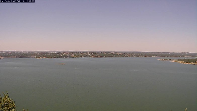 Lake Travis webcam, July 16, 2015 12:00 PM CT
