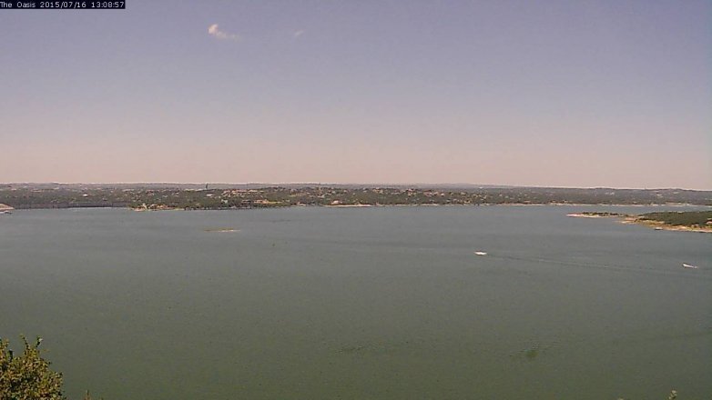 Lake Travis webcam, July 16, 2015 12:15 PM CT