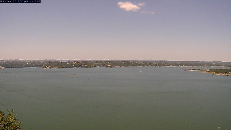 Lake Travis webcam, July 16, 2015 12:20 PM CT