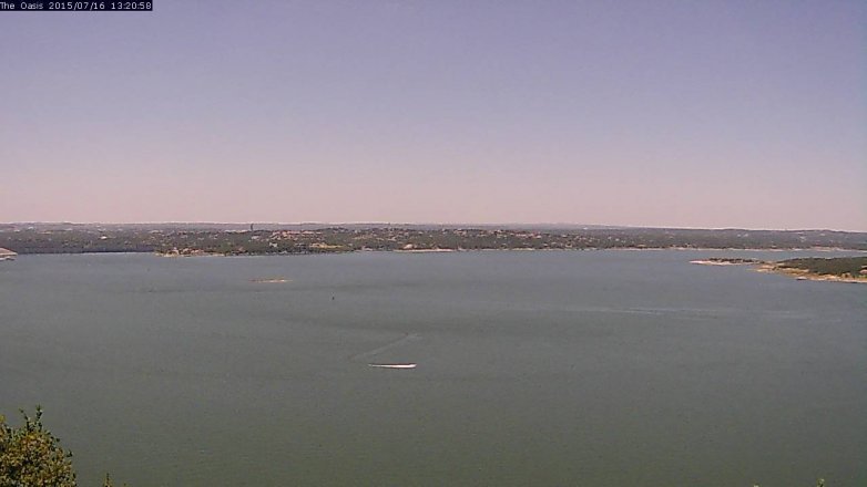 Lake Travis webcam, July 16, 2015 12:30 PM CT