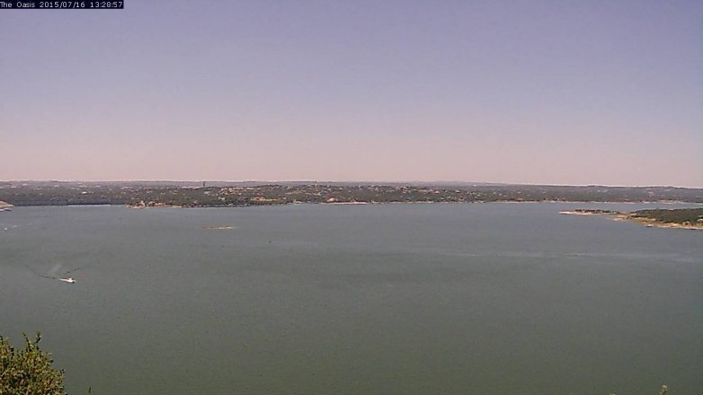 Lake Travis webcam, July 16, 2015 12:35 PM CT