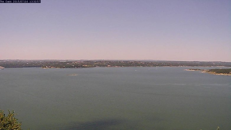 Lake Travis webcam, July 16, 2015 12:40 PM CT