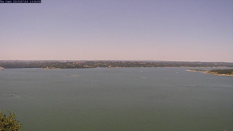 Lake Travis webcam, July 16, 2015 12:45 PM CT