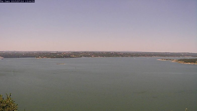 Lake Travis webcam, July 16, 2015 12:50 PM CT