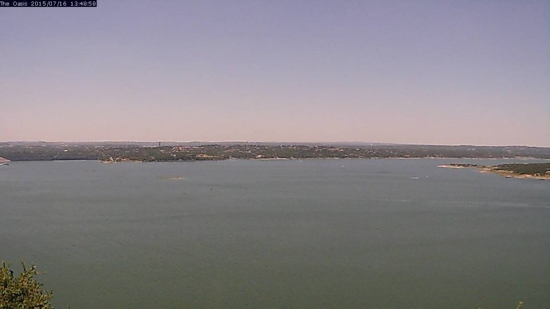 Lake Travis webcam, July 16, 2015 12:55 PM CT